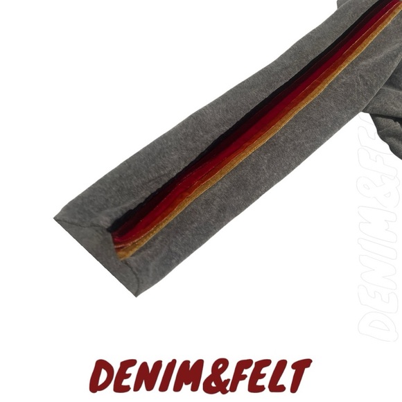 Aviator Nation Velvet Rainbow 5 Stripe Drawstring Pullover/Hoodie | Gray Unisex! - Picture 8 of 11